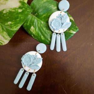 Snowflake Polymer Clay Earrings