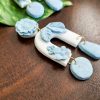 Snowflake 2 Polymer Clay Earrings by Mindful Vibing
