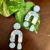 Snowflake 2 Polymer Clay Earrings by Mindful Vibing