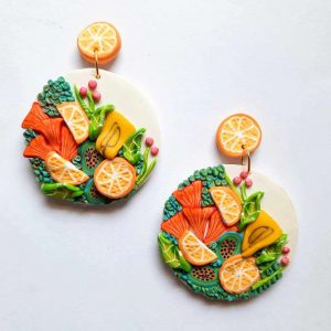 Happy Summers Polymer Clay Earrings by Mindful Vibing