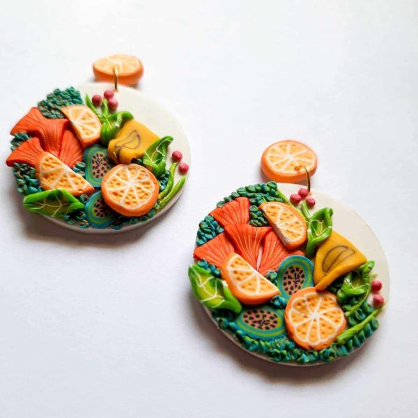 Happy Summers Polymer Clay Earrings by Mindful Vibing