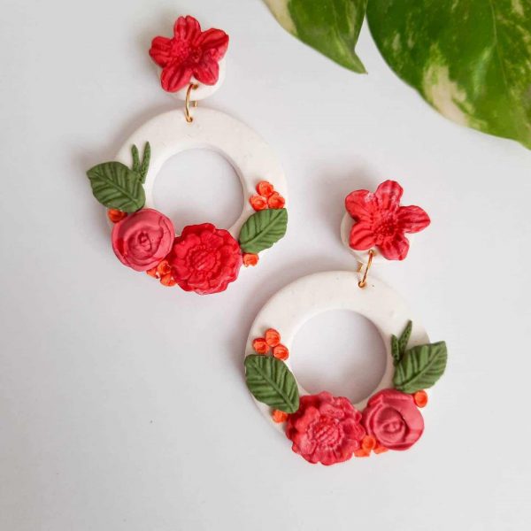 Garden of Eden Polymer Clay Earrings by Mindful Vibing