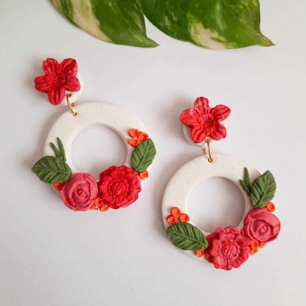 Garden of Eden Polymer Clay Earrings by Mindful Vibing