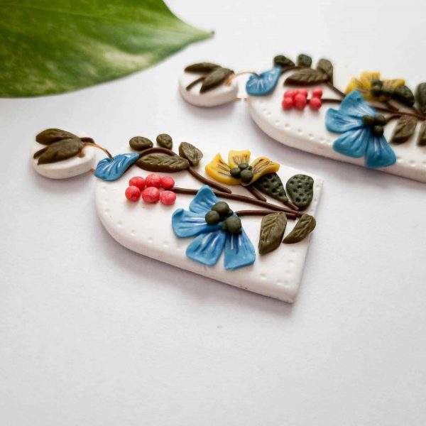 Garden of Eden 4 Polymer Clay Earrings by Mindful Vibing