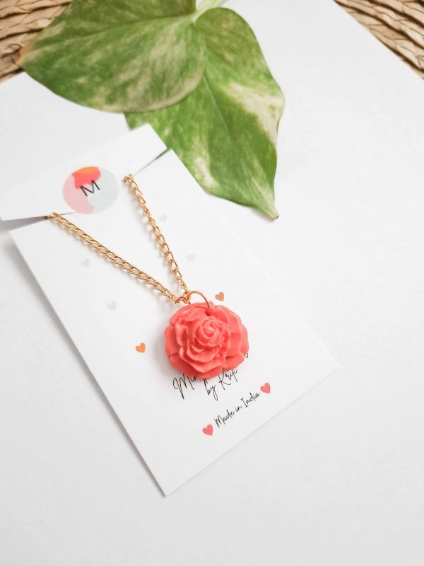 Red Rose Pendant by Mindful Vibing