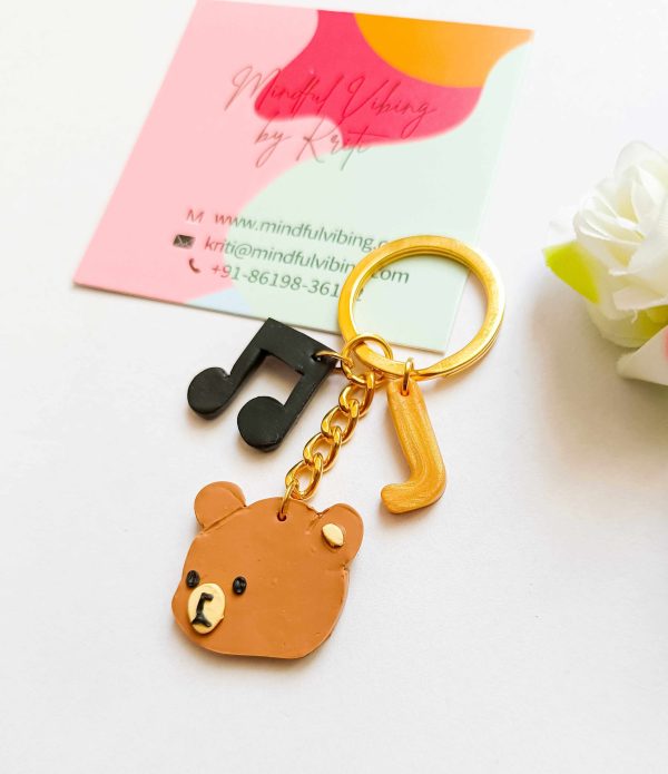 Musical Bear Keychain by mindful vibing