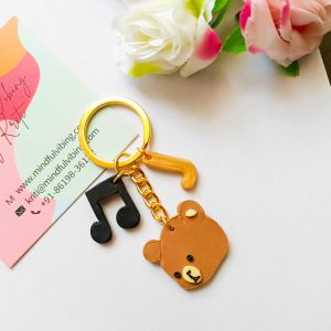 Musical Bear Keychain by mindful vibing