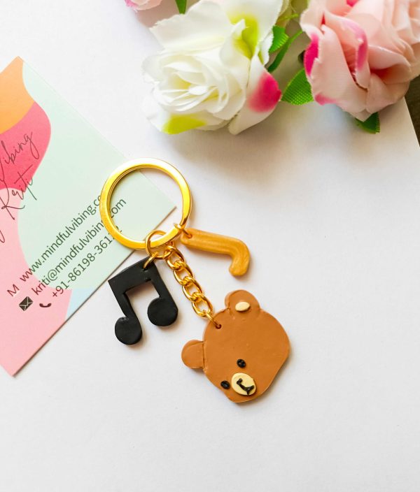 Musical Bear Keychain by mindful vibing