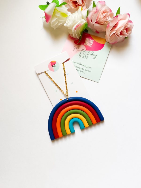 Autumn Rainbow Neckpiece by mindful vibing