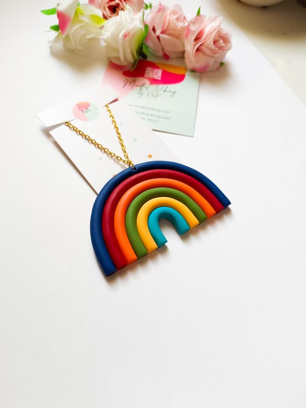 Autumn Rainbow Neckpiece by mindful vibing