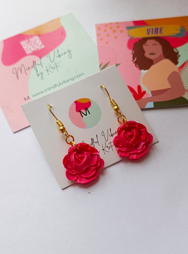 Big Roses Earrings by mindful vibing