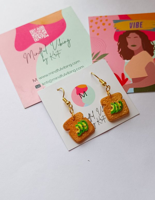 Avocado Toast earrings by mindful vibing