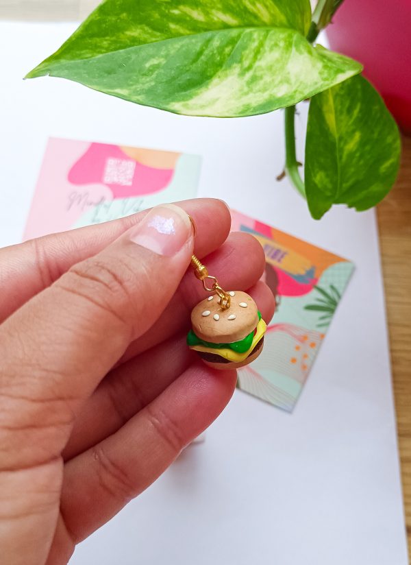 Burger Bites Earrings by mindful vibing