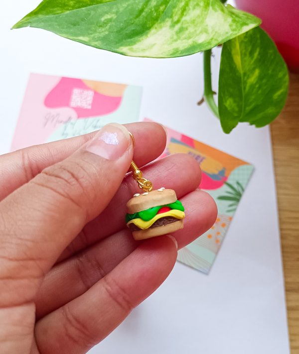 Burger Bites Earrings by mindful vibing