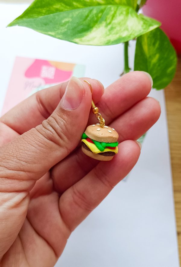 Burger Bites Earrings by mindful vibing