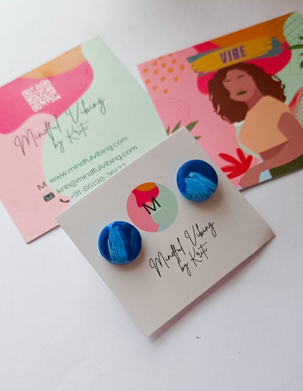 Van Gogh Blue Sky earrings by mindful vibing