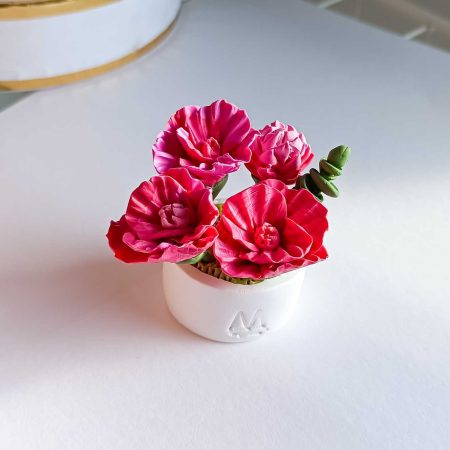 Godetia Blush Desktop Card Holder Stand