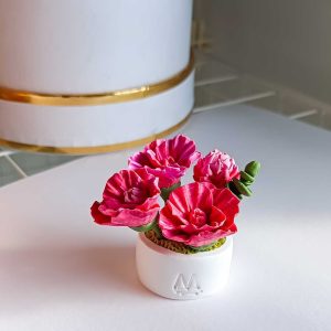 Godetia Blush Desktop Card Holder Stand